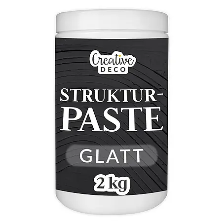 Creative Deco  Speziallack Strukturpaste Glatt 2 kg Schwarz