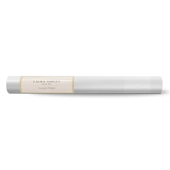 Laura Ashley Vliestapete Vliestapete Lille - Silber, Ornament - Laura Ashley hochwertige Tapetenrolle mit cremefarbenem Etikett.