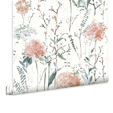 Laura Ashley  Vliestapete Aquarell Blumen
