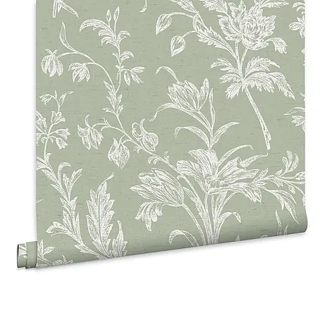Laura Ashley  Vliestapete Vliestapete gewebtes Blumen