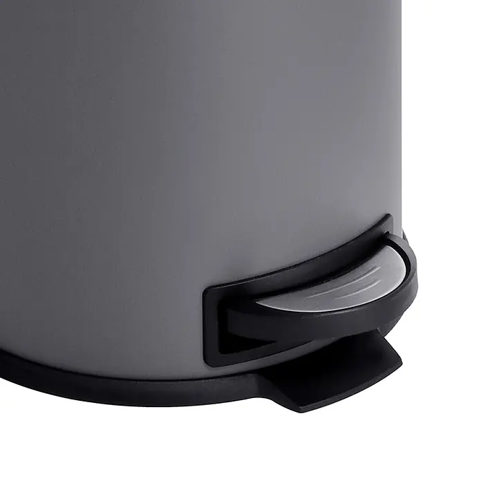 SVITA Treteimer T20 - 20 l, Metall, Schwarz - Grauer Mülleimer mit schwarzem und silbernem Fußpedal.