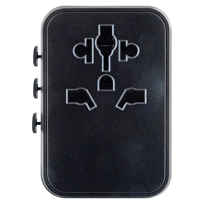 Schwaiger Reiseadapter All-in-One Weltreiseadapter (Schwarz) | BAUHAUS