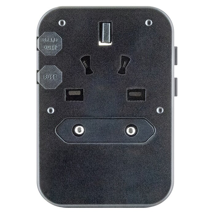 Schwaiger Reiseadapter All-in-One Weltreiseadapter (Schwarz) | BAUHAUS