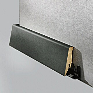 LOGOCLIC Plint Trend 58 Anthracite (260 cm x 19 mm x 58 mm, MDF)