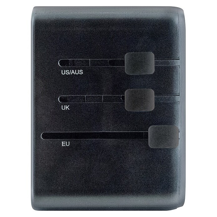 Schwaiger Reiseadapter All-in-One Weltreiseadapter (Schwarz) | BAUHAUS
