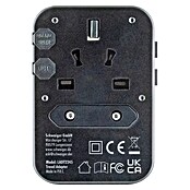 Schwaiger Reiseadapter All-in-One Weltreiseadapter (Schwarz) | BAUHAUS