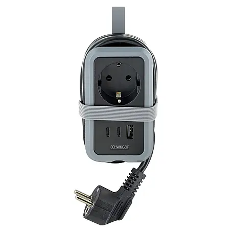 Schwaiger  USB-Ladeadapter Schuko, USB-A, 2 x USB-C