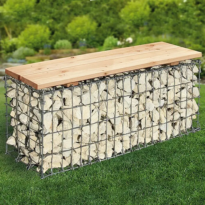 Gabiona - Gabbione 100 Cm X 20 Cm X 30 Cm  L X A X P , Maglia 5 Cm X 10 Cm Anello A C Alta Qualita 88024722