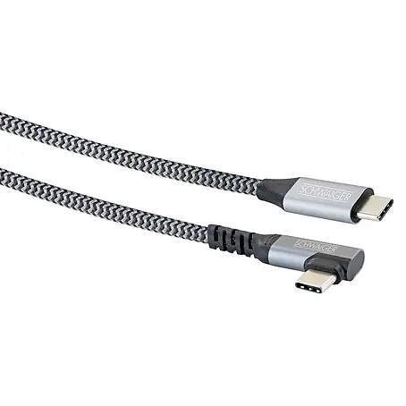 Schwaiger  USB-Ladekabel 60W USB-C mit vertikalem Winkelstecker