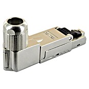 Schwaiger Netzwerk-Stecker CAT 6A RJ45 gewinkelt aus Metall (Silber) | BAUHAUS
