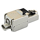 Schwaiger Netzwerk-Stecker Mini CAT 6A RJ45 aus Metall (Silber) | BAUHAUS