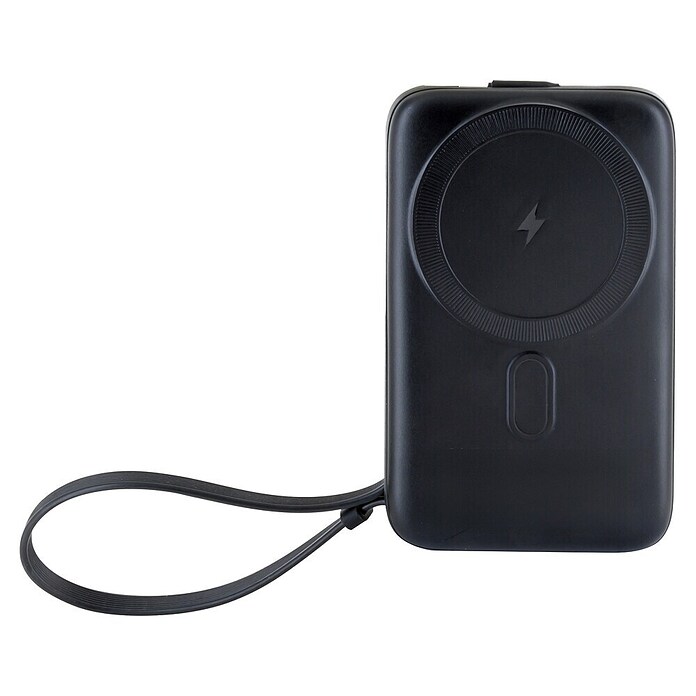 Schwaiger Powerbank Wireless-10.000 mAh inklusive Ladekabel (Schwarz) | BAUHAUS
