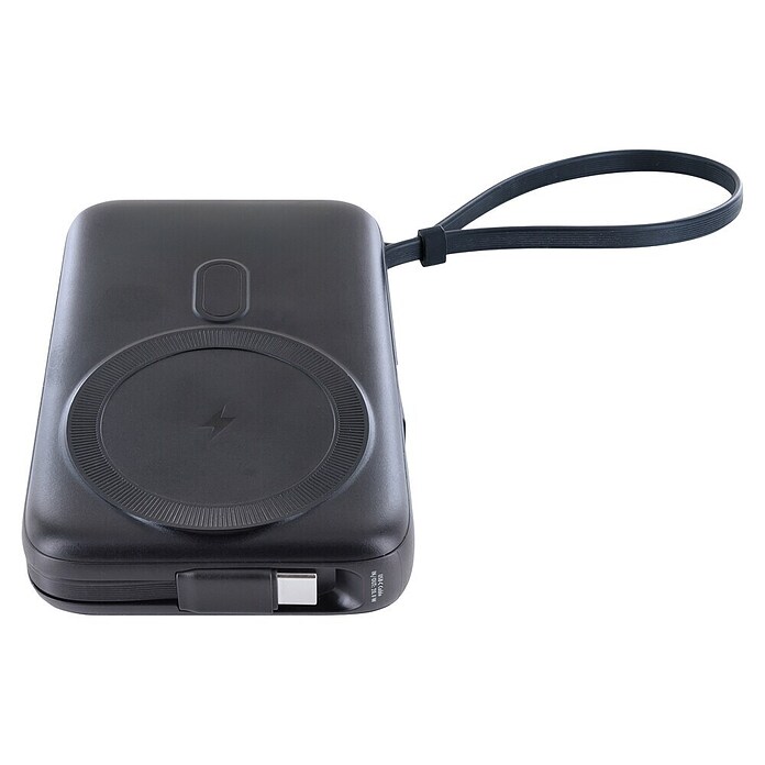 Schwaiger Powerbank Wireless-10.000 mAh inklusive Ladekabel (Schwarz) | BAUHAUS