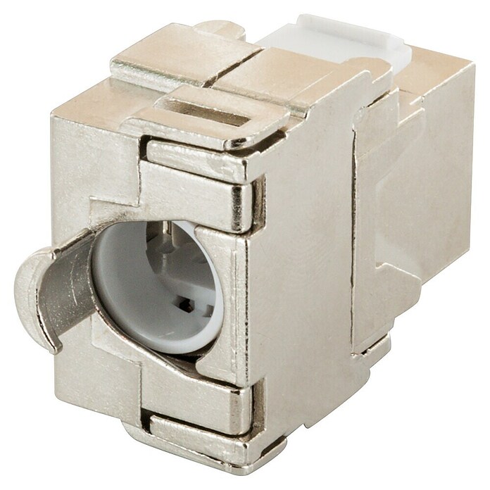 Schwaiger Netzwerk-Stecker CAT 6A Keystone Modul (Silber) | BAUHAUS