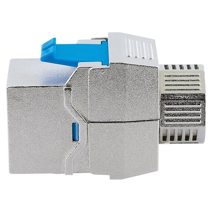 Schwaiger Netzwerk-Stecker Keystone CAT8-Modul werkzeuglos (Silber) | BAUHAUS