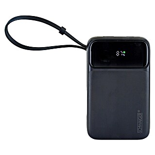 Schwaiger Powerbank Wireless-10.000 mAh inklusive Ladekabel (Schwarz)