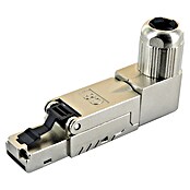 Schwaiger Netzwerk-Stecker CAT 8.1 RJ45 gewinkelt aus Metall (Silber) | BAUHAUS