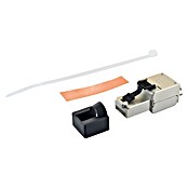 Schwaiger Netzwerk-Stecker Mini CAT 6A RJ45 aus Metall (Silber) | BAUHAUS