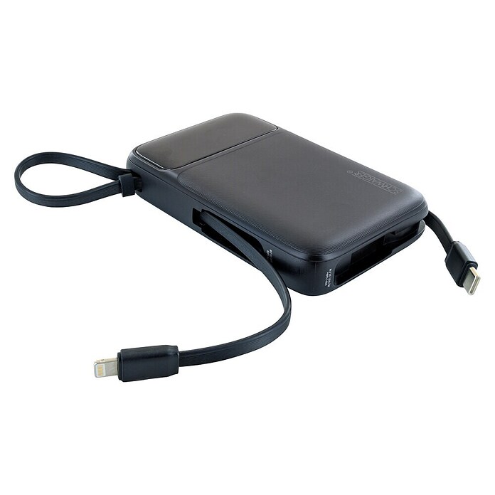 Schwaiger Powerbank Wireless-10.000 mAh inklusive Ladekabel (Schwarz) | BAUHAUS