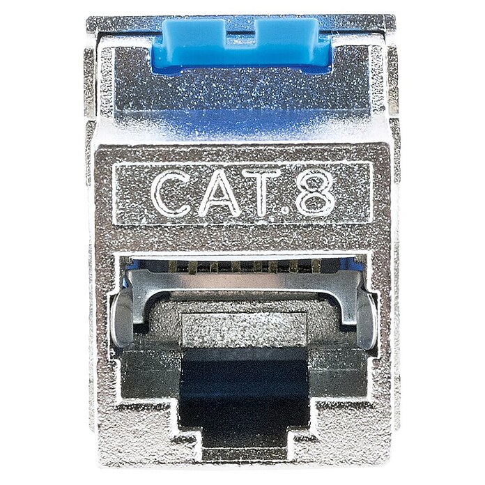 Schwaiger Netzwerk-Stecker Keystone CAT8-Modul werkzeuglos (Silber) | BAUHAUS