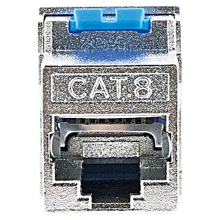 Schwaiger Netzwerk-Stecker Keystone CAT8-Modul werkzeuglos (Silber)