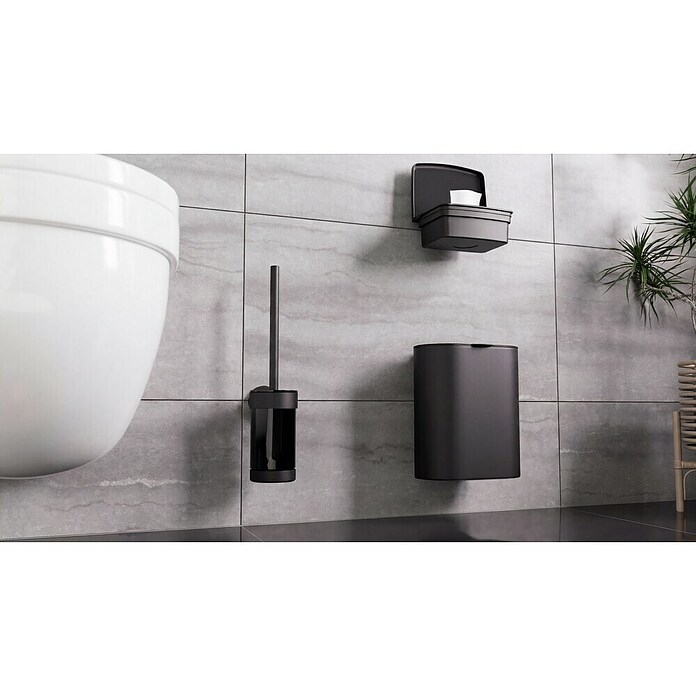 Camargue Paris Black Feuchttücher-Box (L x B x H: 15,3 x 17 x 8 cm, Edelstahl, Schwarz) | BAUHAUS