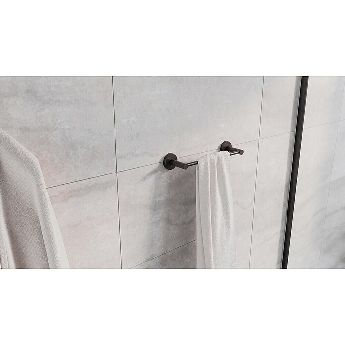 Camargue Paris Black Badetuchhalter (Breite: 30 cm, Schwarz) | BAUHAUS