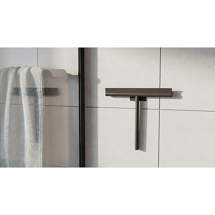Camargue Antwerpen Bad- & Duschabzieher (1,68 x 22 x 24 cm, Silikon, Schwarz) | BAUHAUS
