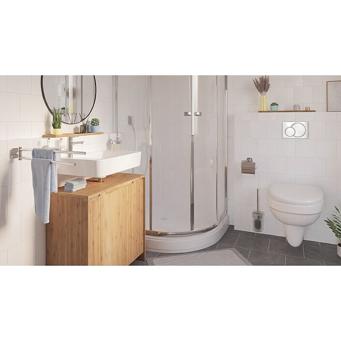 Venus Toilettenpapierhalter Prag (Chrom, Glänzend, Mit Deckel) | BAUHAUS