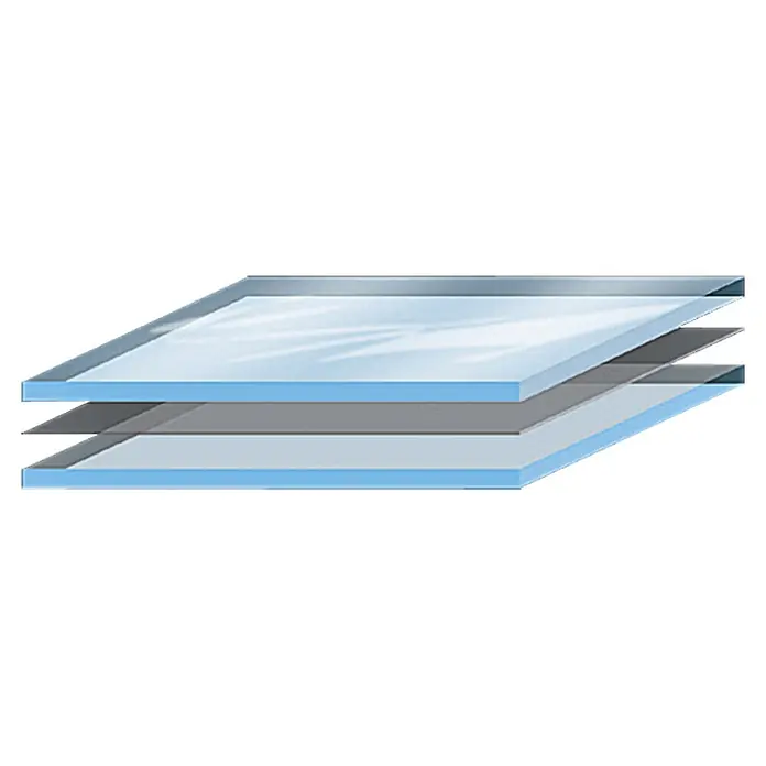 Diamond Doors Glasdrehtür White - 834 x 1.972 mm, Weiß Hochglanz, Verbundsicherheitsglas (VSG) - Informationsansicht