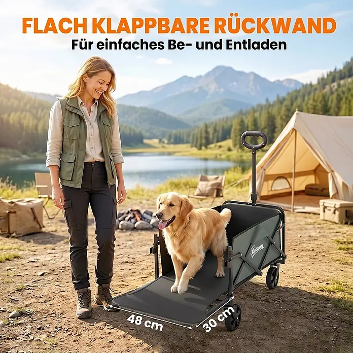 Outsunny Bollerwagen - Traglast: 90 kg, Stahl