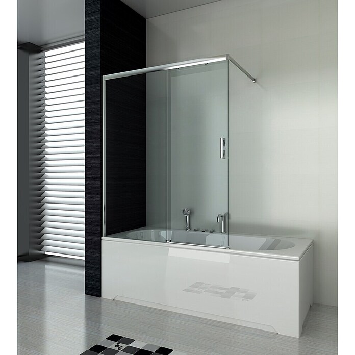 Sanotechnik Badewannenaufsatz Elite (B x H: 120 x 140 cm, Chrom) | BAUHAUS