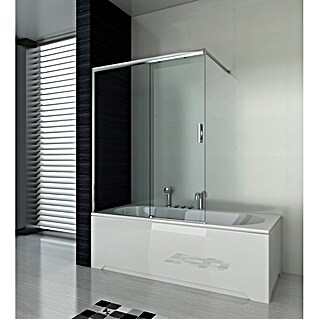 Sanotechnik Badewannenaufsatz Elite (B x H: 120 x 140 cm, Chrom)