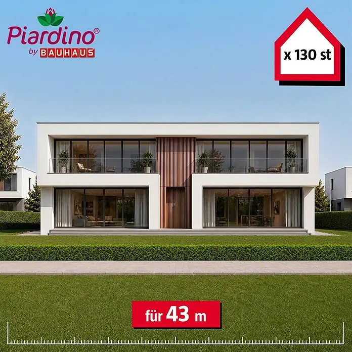 Piardino Lebensbaum Brabant - 60 cm - 80 cm, Thuja occidentalis 'Brabant', 130 Stk. - Modernes Gartenprojekt von Piardino by Bauhaus, zeigt '43 m' Länge und 'x 130 St.' Einheiten.