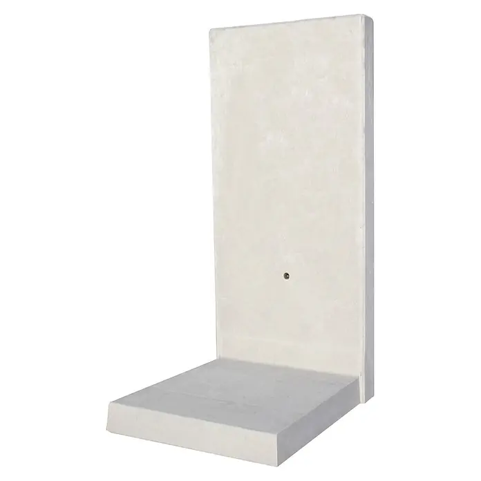 Diephaus L-Stein - 155 cm, 50 cm, Stärke: 12 cm, Grau - L-förmiges hellgraues Betonstützwandelement.