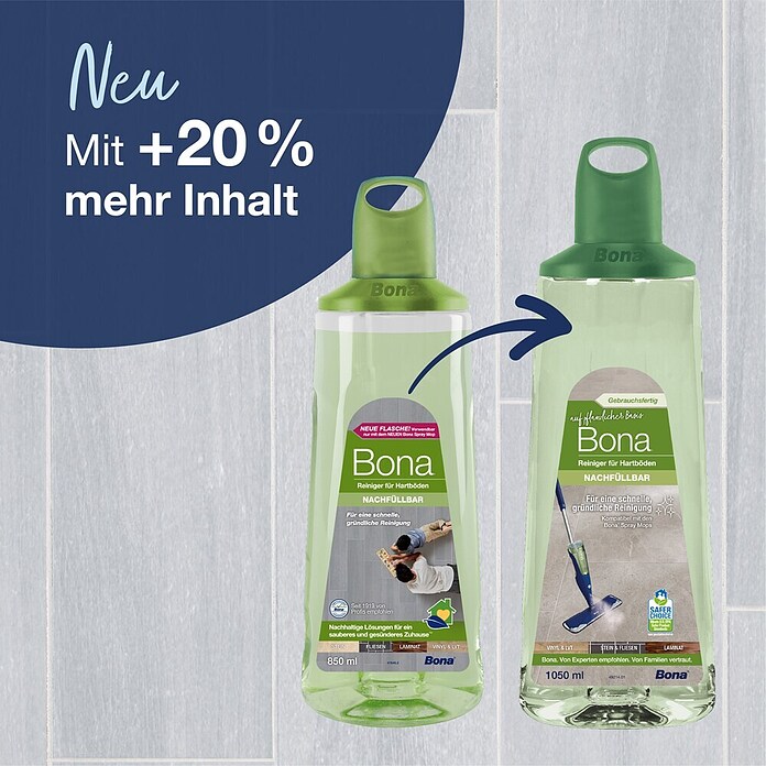 Bona Fliesen- & Laminatreiniger für Hartböden (1 050 ml, Kartusche) | BAUHAUS