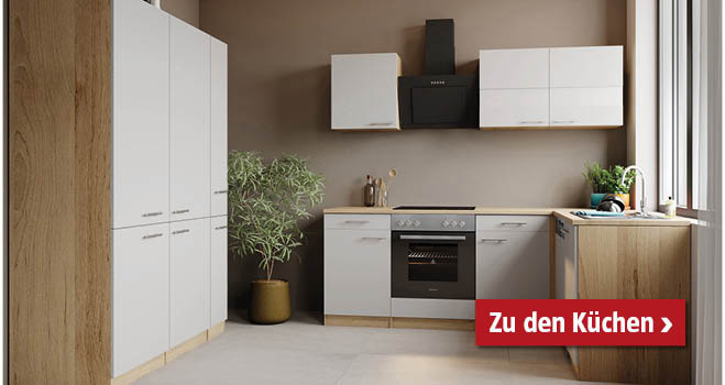 Respekta Küche in Holz und Weiß