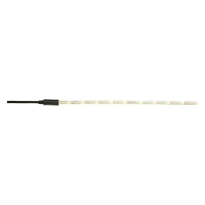 Globo LED-Lichtschlauch - Länge: 6 m, Lichtfarbe: Warmweiß, 8,64 W, 288 lm - Dieses Bild zeigt eine Lichtleiste mit einem schwarzen Kabel und einem USB-Anschluss, ideal für eine stimmungsvolle Beleuchtung.