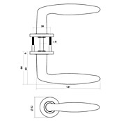 Intersteel Deurklink Q03 (Roestvrij staal, Antraciet) | BAUHAUS