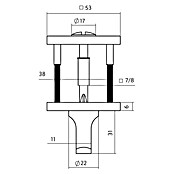 Intersteel Toiletdeurgarnituur (Roestvrij staal, Zwart) | BAUHAUS