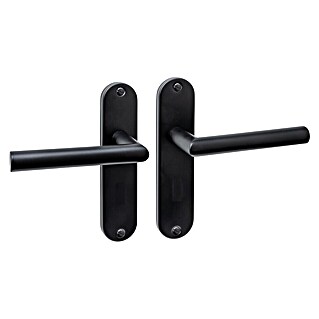 Intersteel Deurklink Jura Basic (Roestvrij staal, Zwart, Met schild)