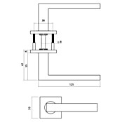 Intersteel Deurklink Q05 PVD (Roestvrij staal, Zwart) | BAUHAUS