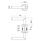 Intersteel Deurklink Jura Basic (Roestvrij staal, RVS, Met rozet) | BAUHAUS