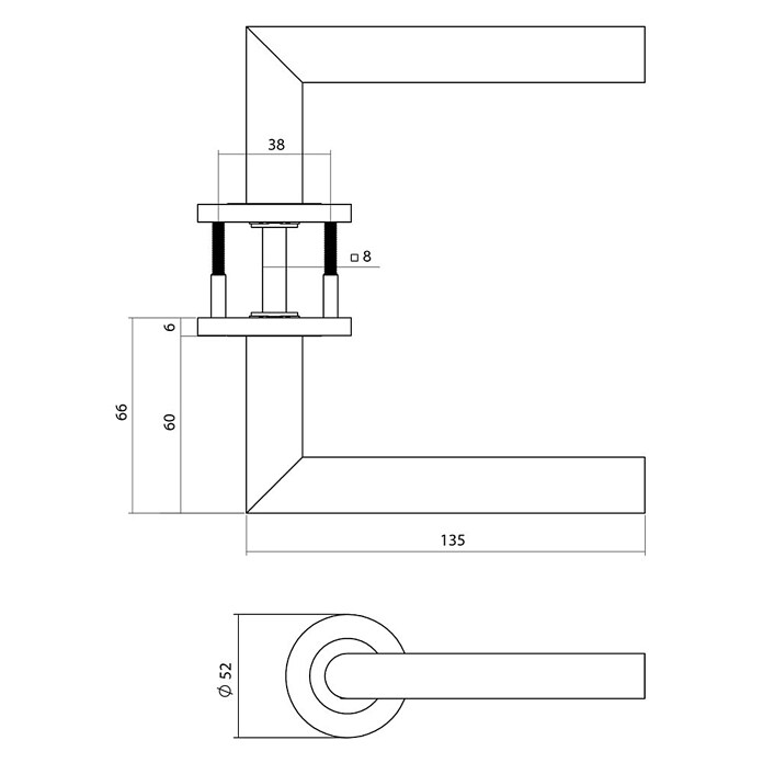 Intersteel Deurklink Q01 PVD (Roestvrij staal, Antraciet) | BAUHAUS
