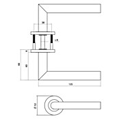 Intersteel Deurklink Q01 PVD (Roestvrij staal, Antraciet) | BAUHAUS