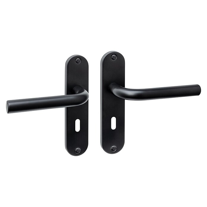 Intersteel Deurklink Luzern Basic (Roestvrij staal, Zwart, Sleutelgat) | BAUHAUS