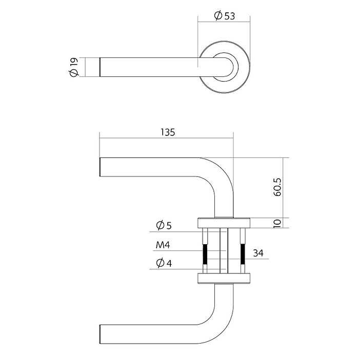 Intersteel Deurklink Luzern Basic (Roestvrij staal, RVS) | BAUHAUS