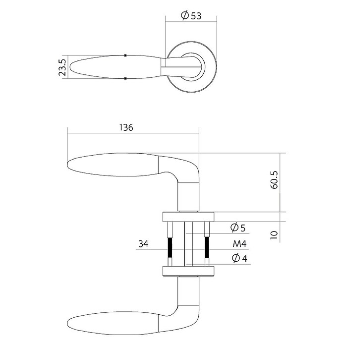 Intersteel Deurklink Jupiter Basic (Roestvrij staal, RVS) | BAUHAUS