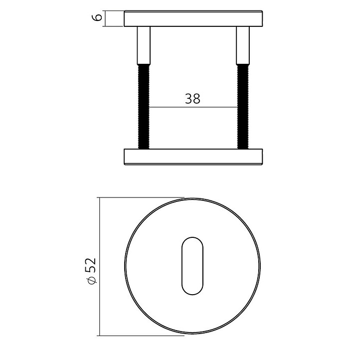 Intersteel Toiletdeurgarnituur (Roestvrij staal, Brons) | BAUHAUS