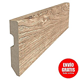 Rodapié Roble Capuccino (244 cm x 15 mm x 80 mm, MDF)